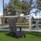 Flash Furniture Modern Black Wide Slat Adirondack Chair & Ottoman JJ-C14509-14309-BK-GG - alternate 1